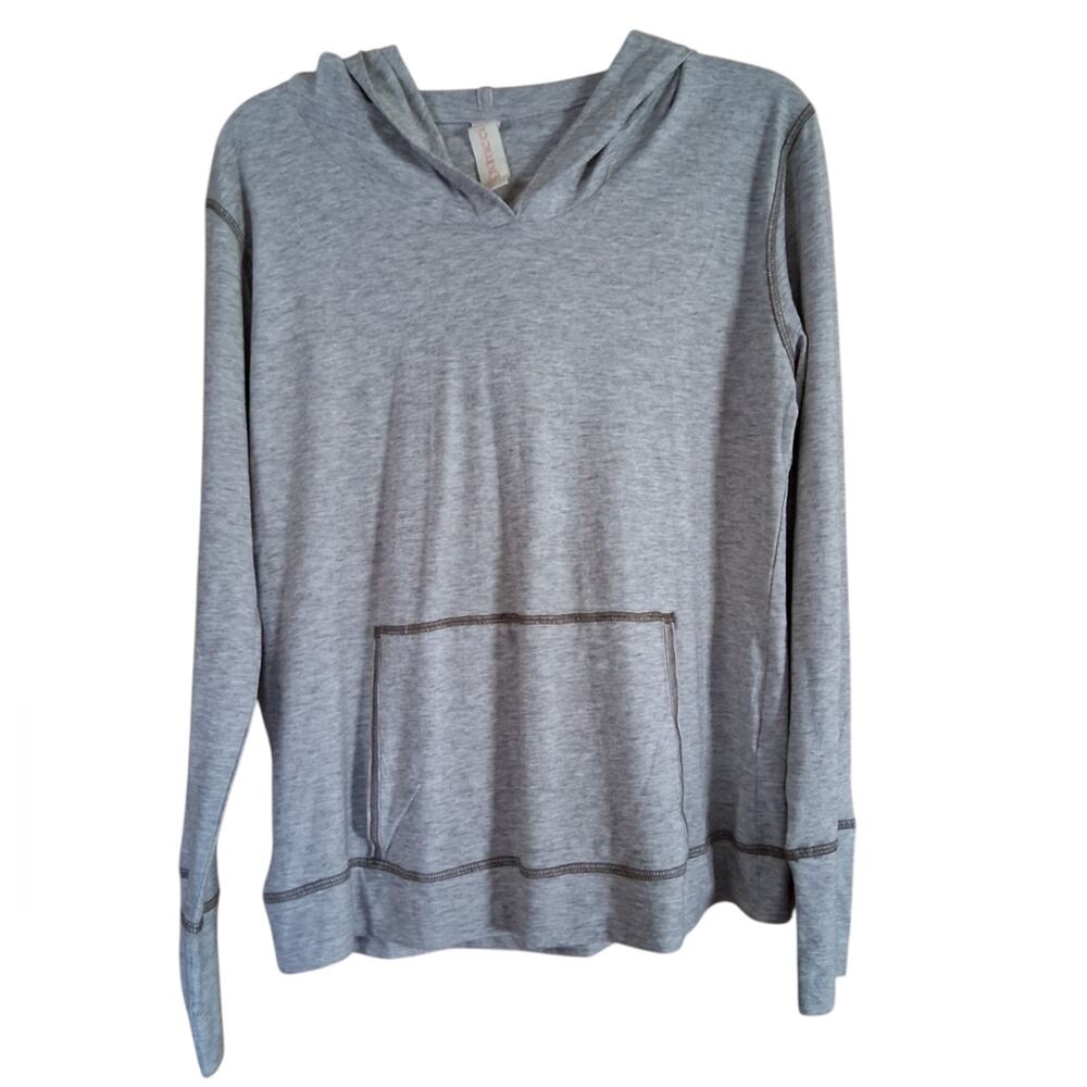 Gramicci Organic Cotton, Yak Pullover Hoodie Gray Size Large